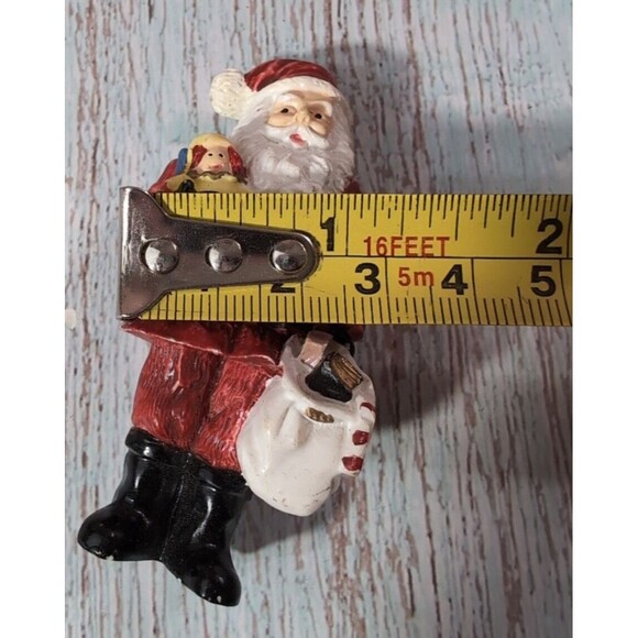 Vintage Set of 4 Christmas Santa Claus Ceramic Resin Figurines Collectible Decor - Picture 16 of 16